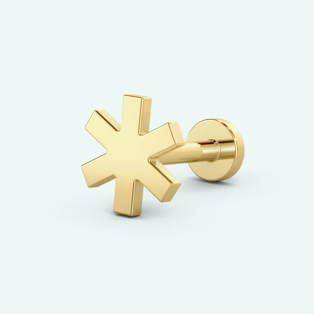 Asterisk Flat Back Earring