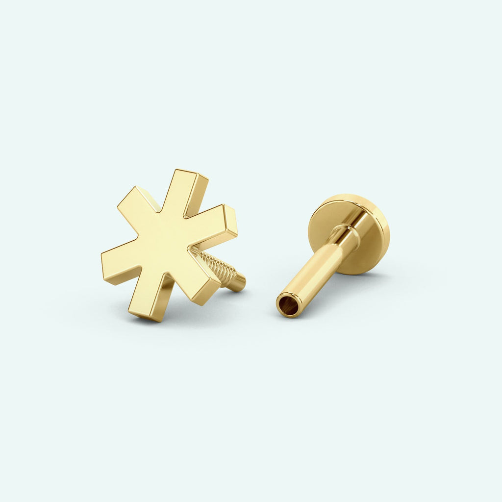 Asterisk Flat Back Earring