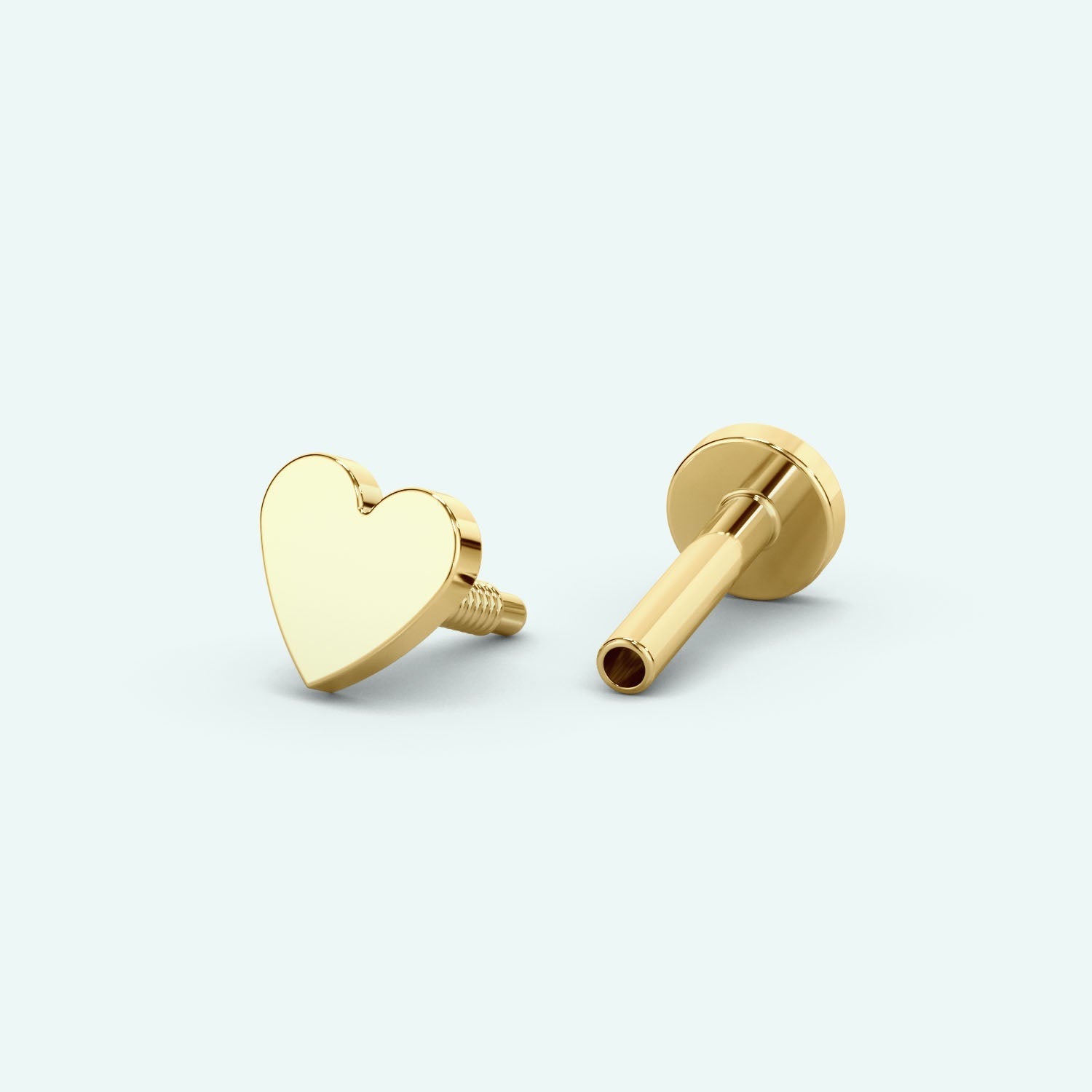 Heart Flat Back Earring