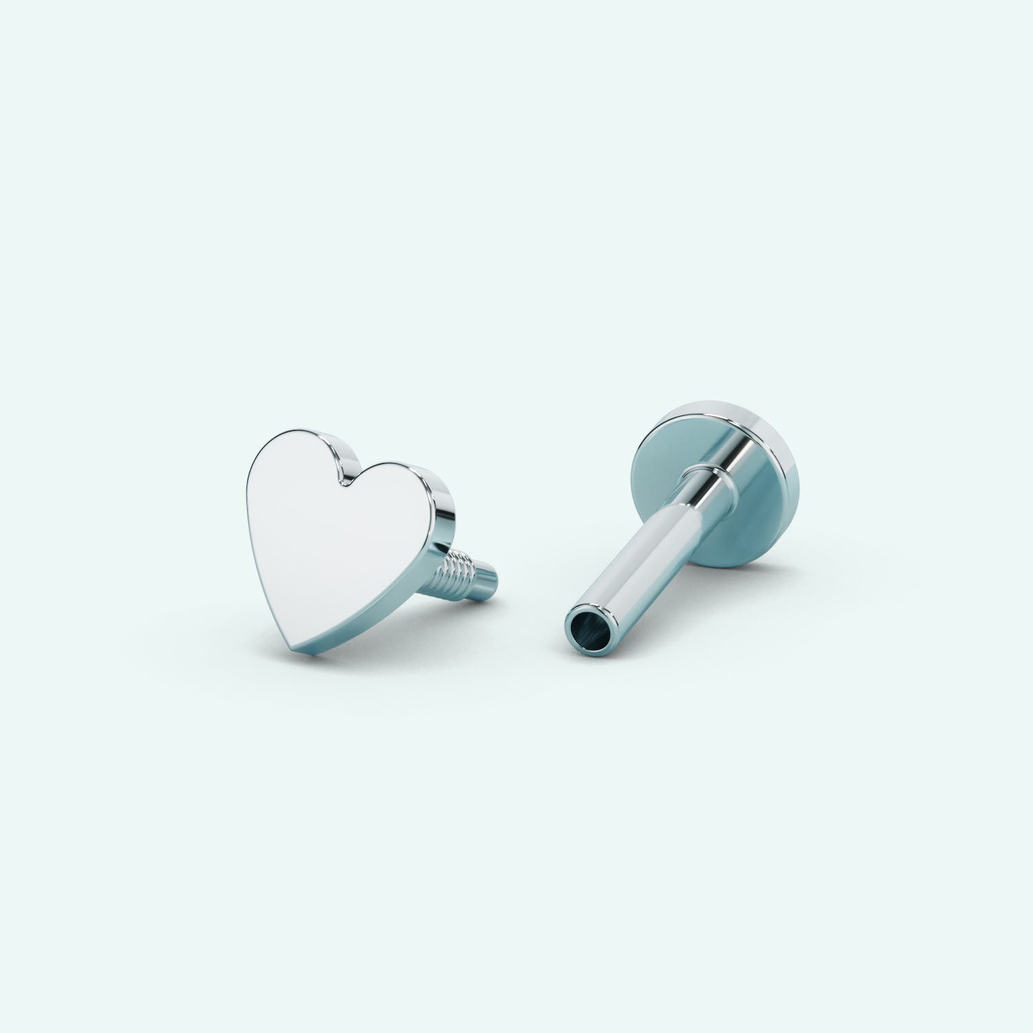 Heart Flat Back Earring