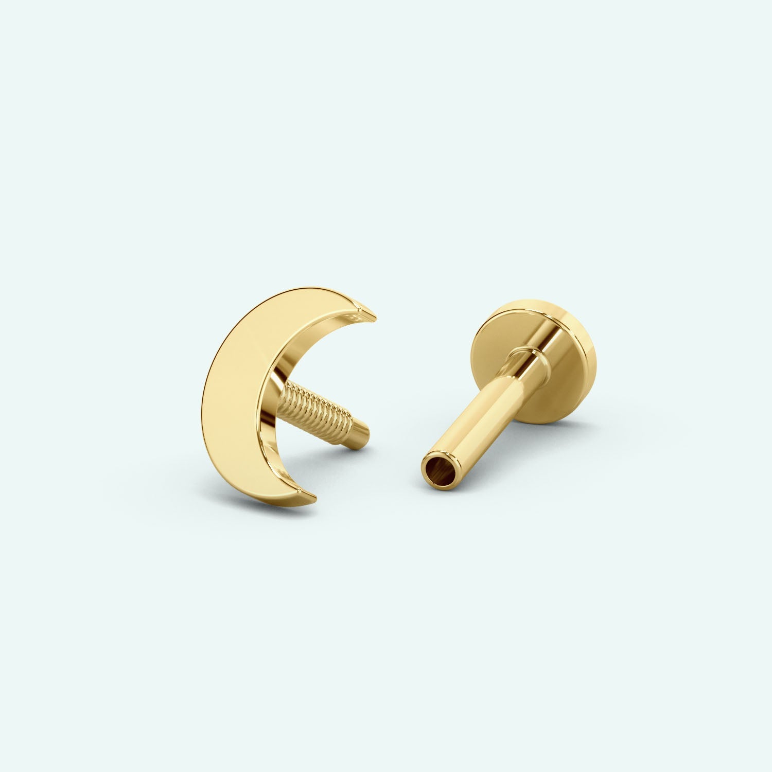 Moon Flat Back Earring