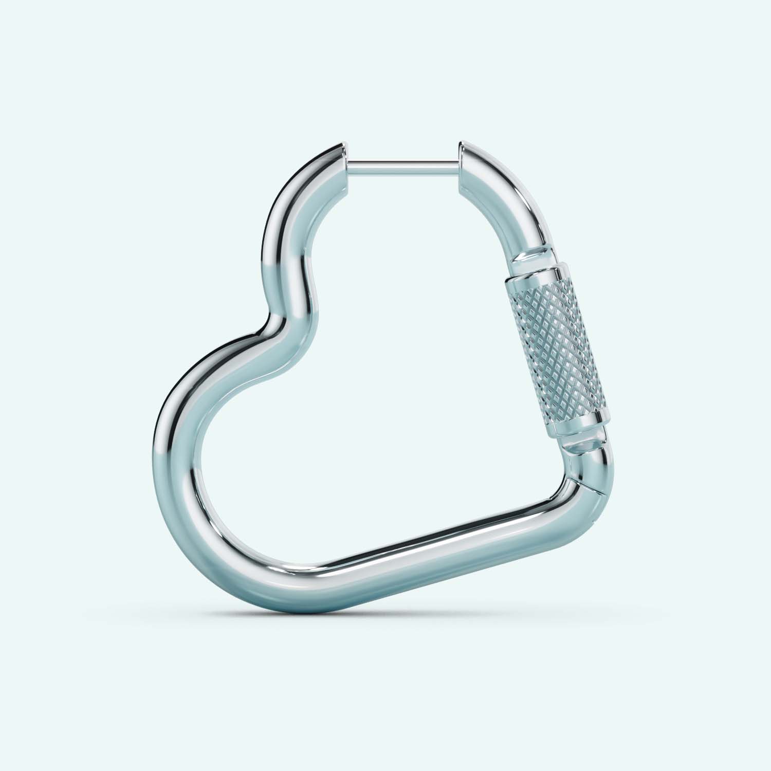 Mini Heart Carabiner Earring