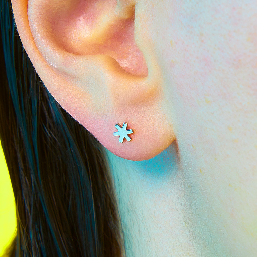 Asterisk Flat Back Earring