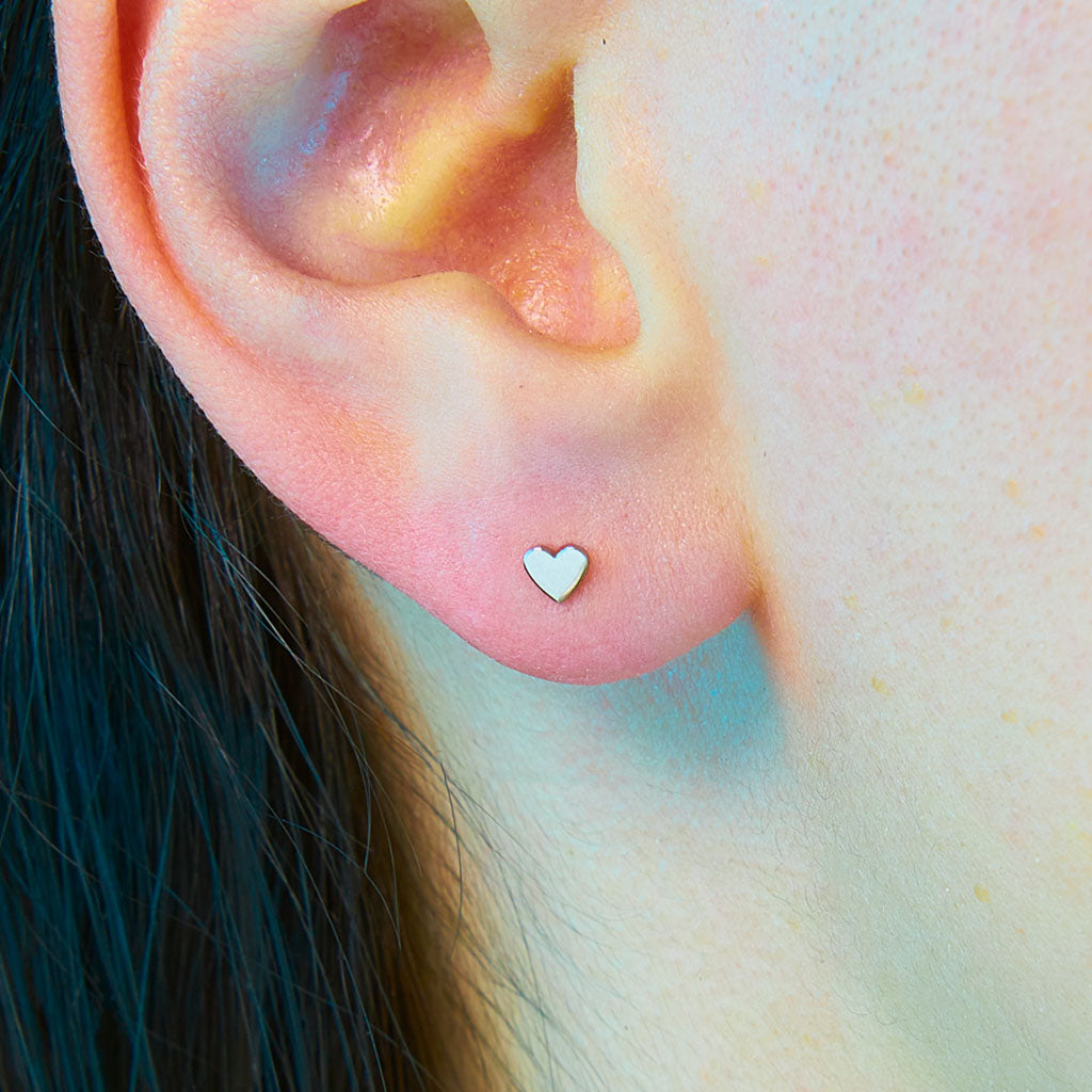 Heart Flat Back Earring