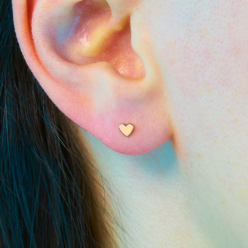 Heart Flat Back Earring